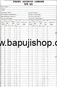 Pigmy account ledger