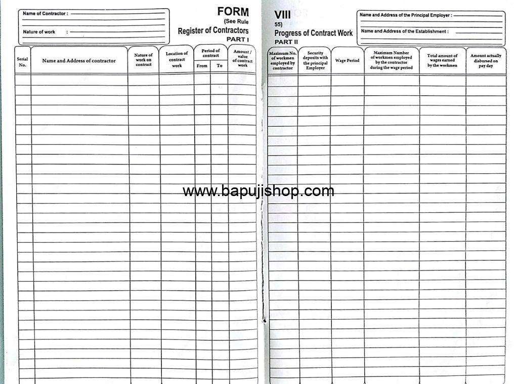 Register of Contractors