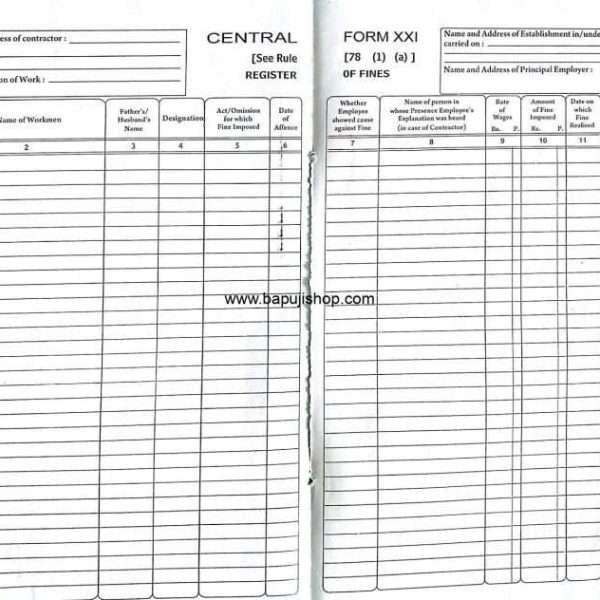 fine register format