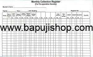 Monthly collection register