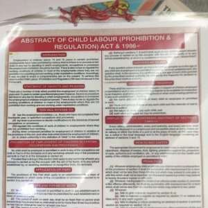 Abstract of child labour act to be displayed