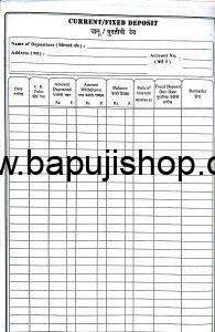 Current and fixed deposit register