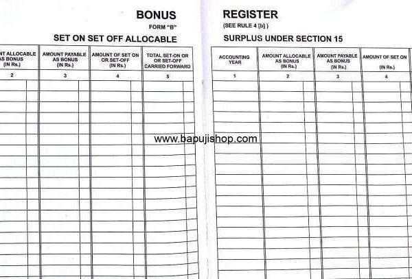 Bonus B Register