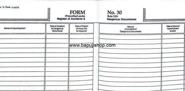 accident register form 30