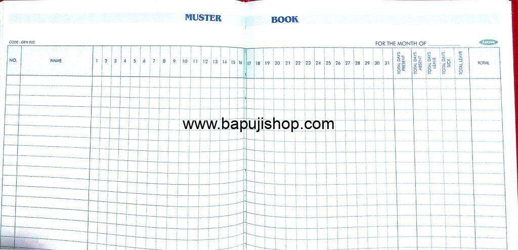 muster book