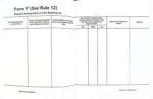 Register of lime washing in form F in Mumbai