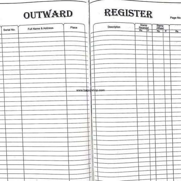 letter dispatch register format