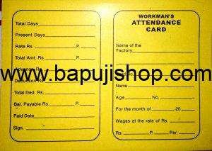 Worker Attendance card in Mumbai