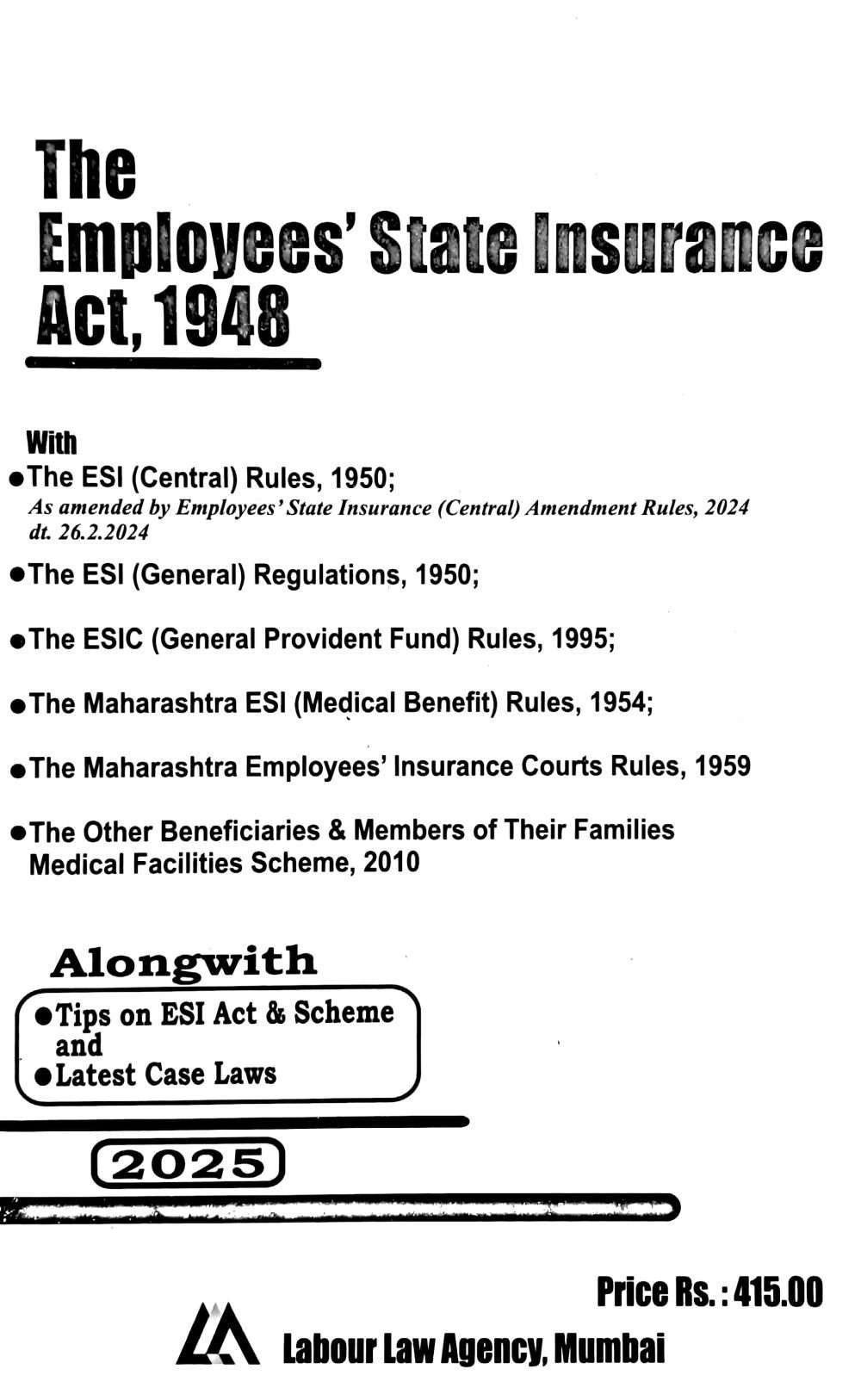 ESI act book newest edition in Mumbai