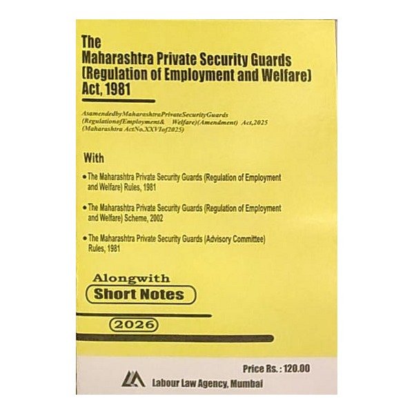 Maharashtra private security guard act 1981 book in Mumbai