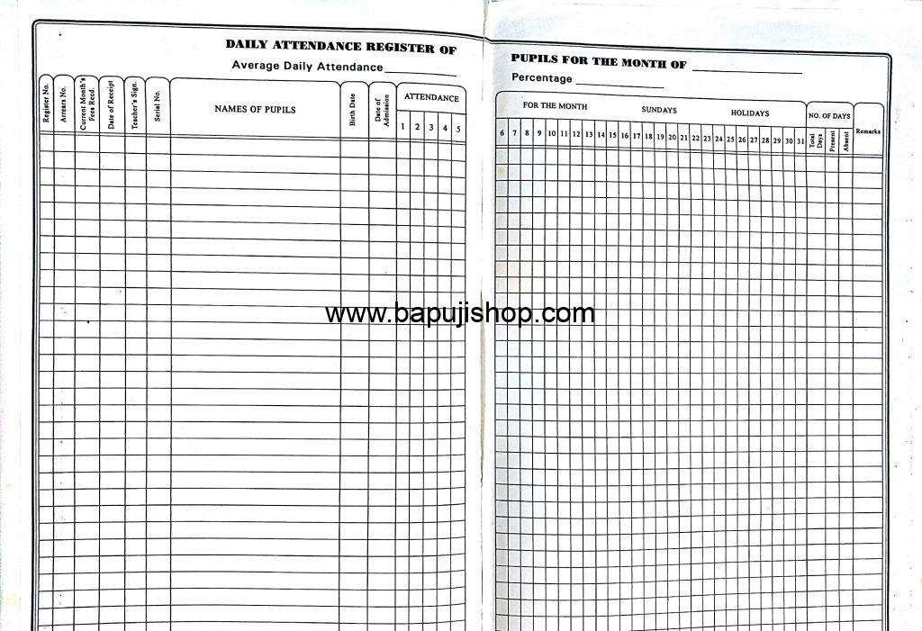 student attendance register in Mumbai