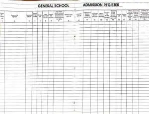 admission register for school