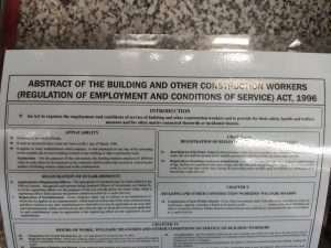 Abstract of the building and other construction workers act