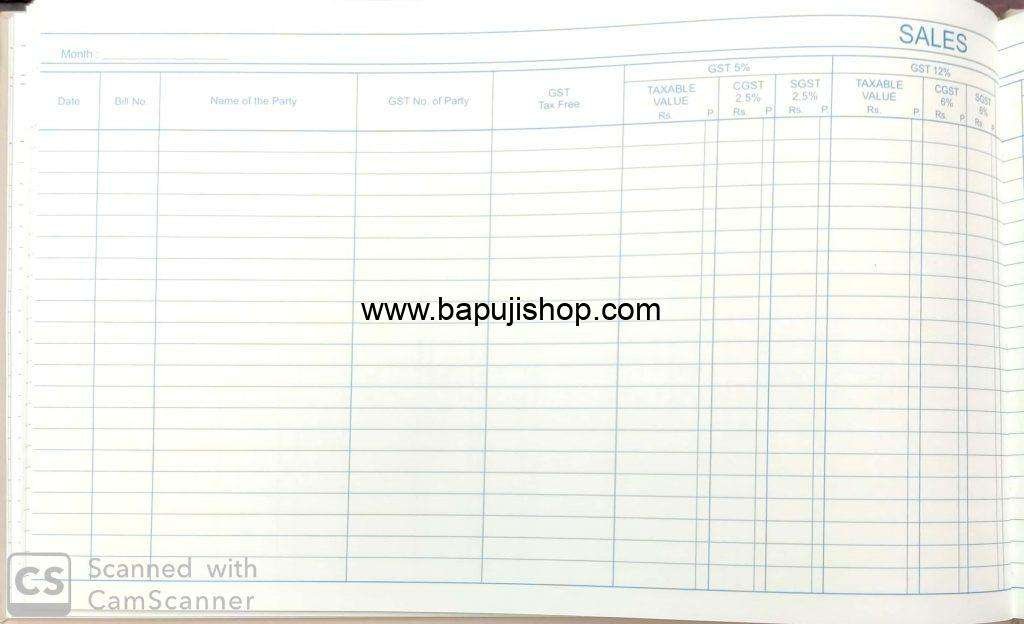 GST sales register