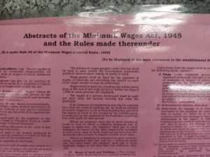 Abstract of minimum wages act 1948 rules