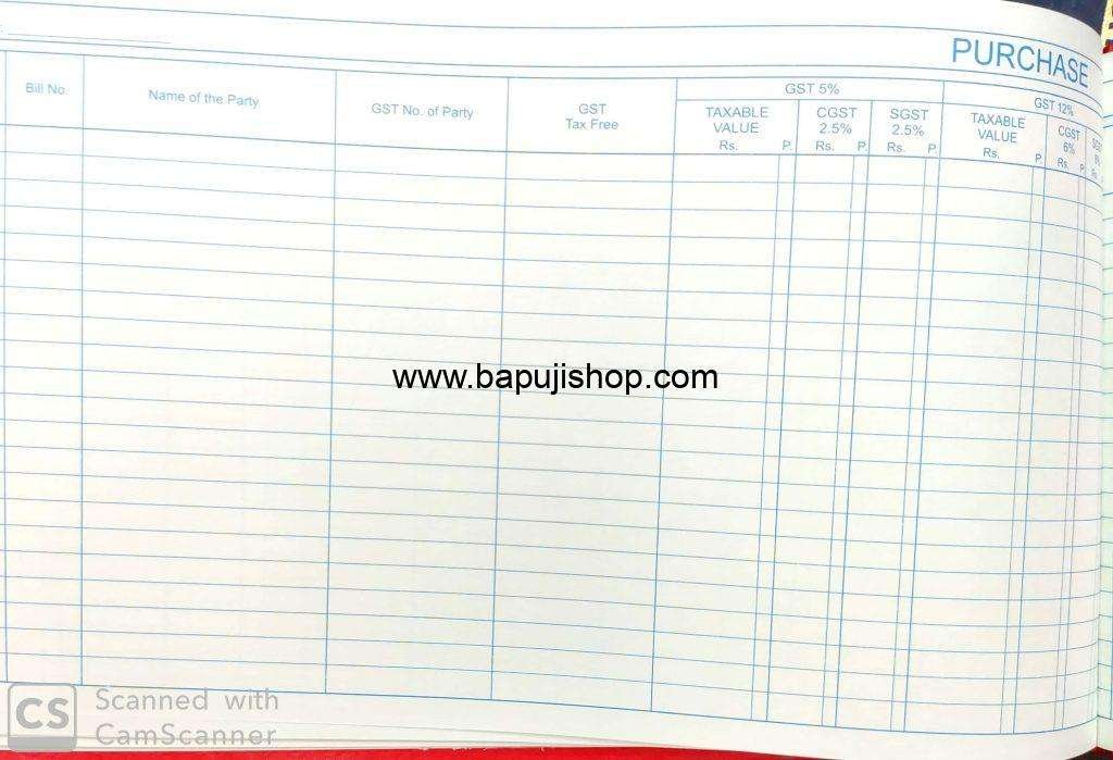 GST purchase register
