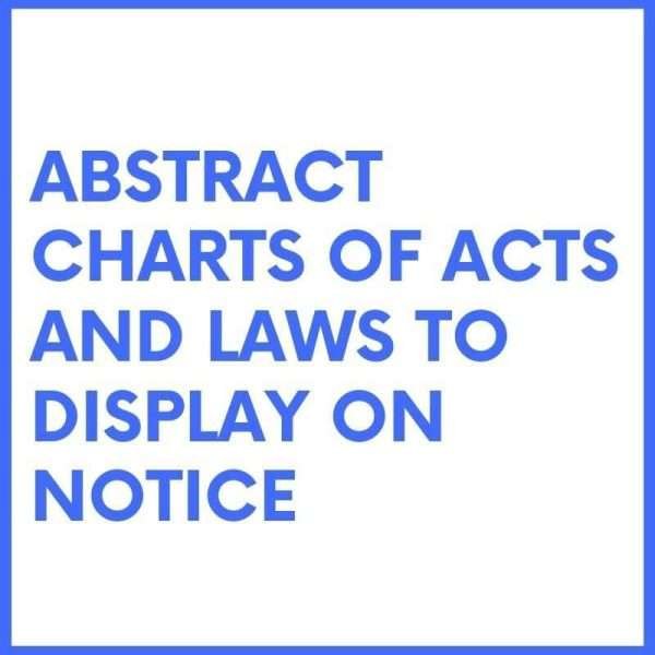 Abstracts to be displayed under various labour laws