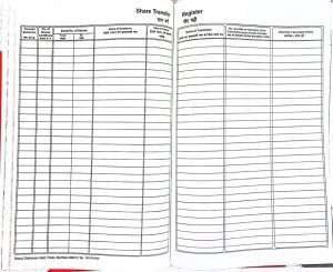 share transfer register