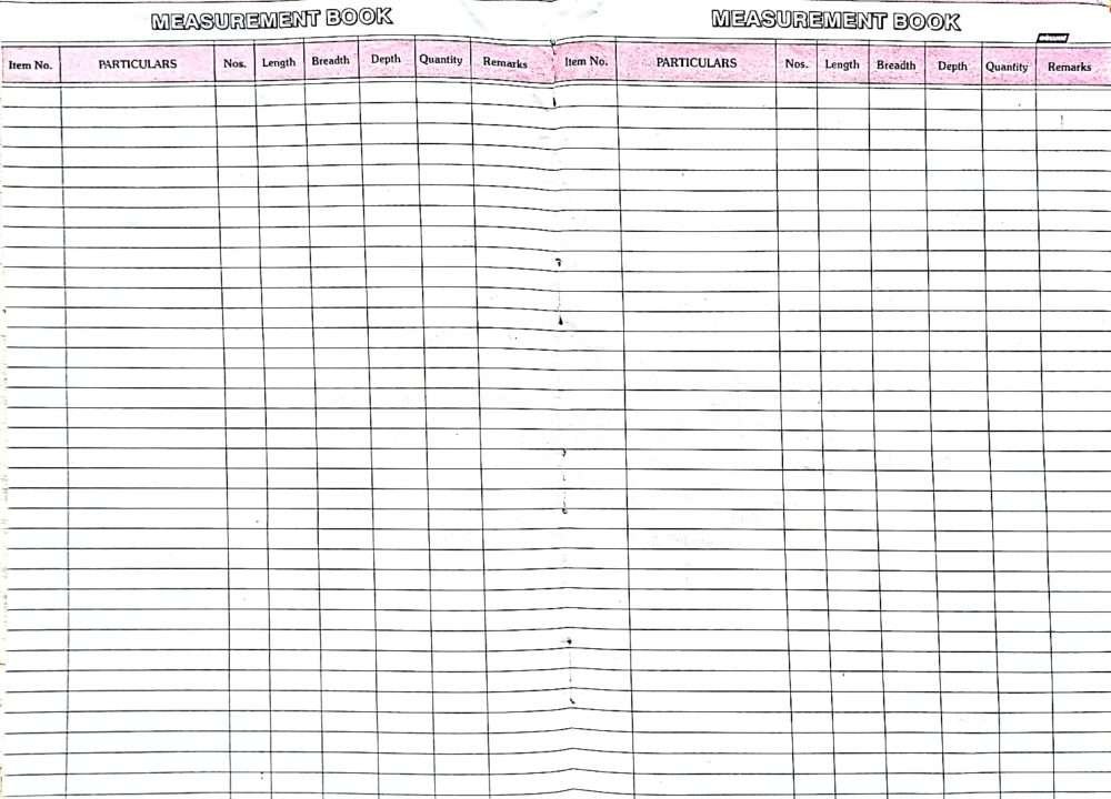 measurement book